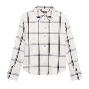 Mint Velvet Cream Cotton Check Shirt